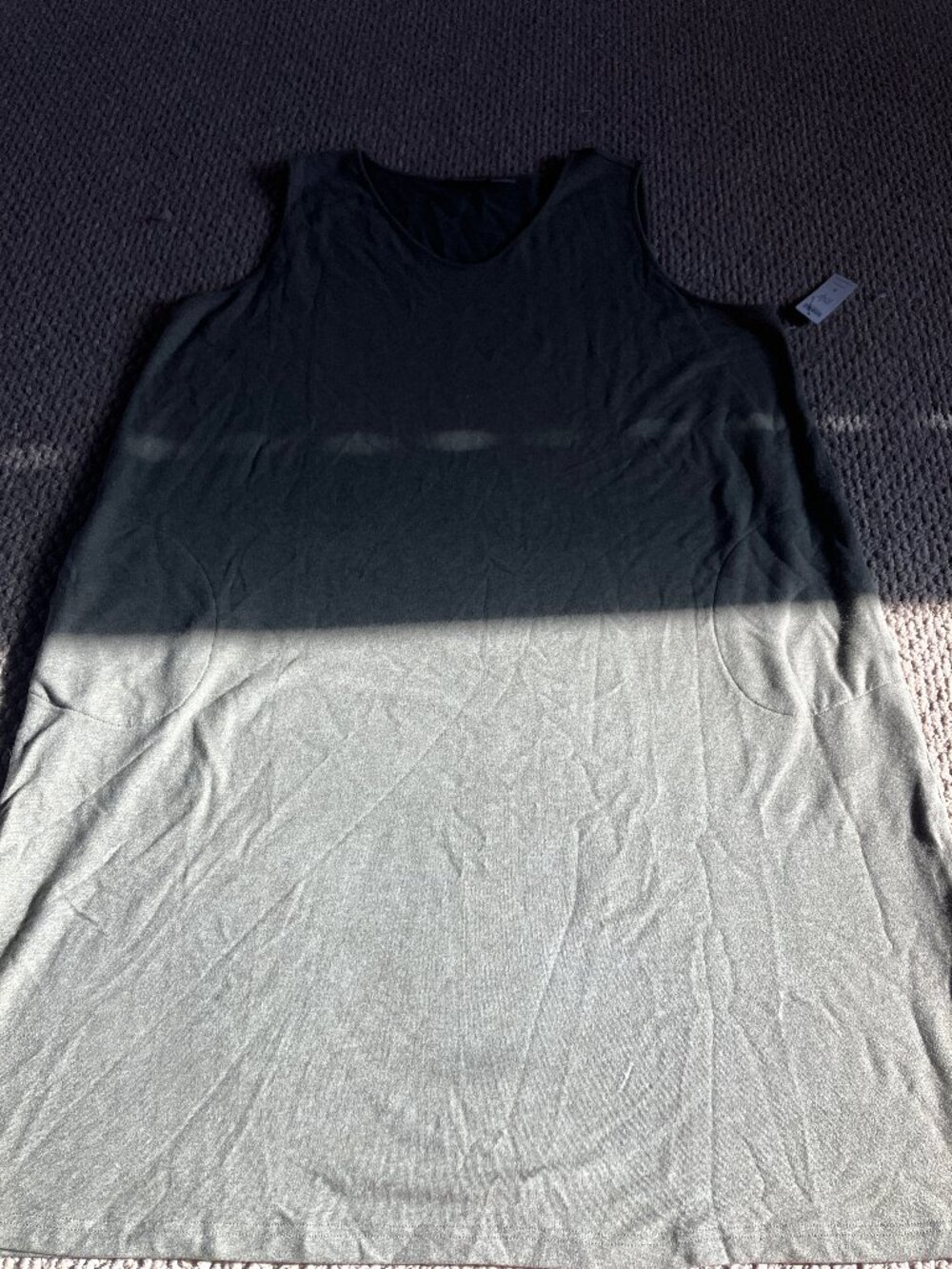 NWT Chico's Zenergy Size 4 XXL Sage Stretch Midi Tank Dress Ribbed Sides Panels